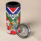Personalized Gambia 4 in 1 Can Cooler Tumbler Coat Of Arms - African Pattern