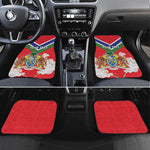Personalized Gambia Car Mats Coat Of Arms - African Pattern