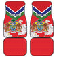 Personalized Gambia Car Mats Coat Of Arms - African Pattern