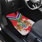Personalized Gambia Car Mats Coat Of Arms - African Pattern