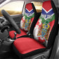 Personalized Gambia Car Seat Cover Coat Of Arms - African Pattern