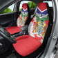 Personalized Gambia Car Seat Cover Coat Of Arms - African Pattern