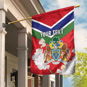 Personalized Gambia Garden Flag Coat Of Arms - African Pattern