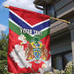 Personalized Gambia Garden Flag Coat Of Arms - African Pattern