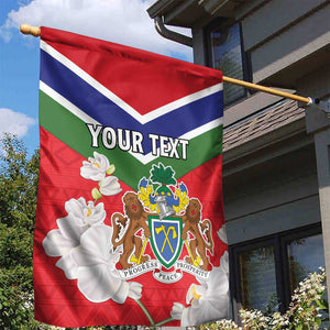 Personalized Gambia Garden Flag Coat Of Arms - African Pattern