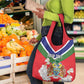 Personalized Gambia Grocery Bag Coat Of Arms - African Pattern