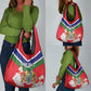 Personalized Gambia Grocery Bag Coat Of Arms - African Pattern