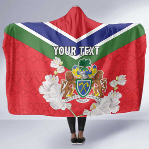 Personalized Gambia Hooded Blanket Coat Of Arms - African Pattern