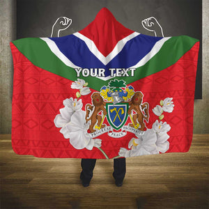 Personalized Gambia Hooded Blanket Coat Of Arms - African Pattern