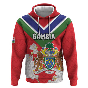 Personalized Gambia Hoodie Coat Of Arms - African Pattern