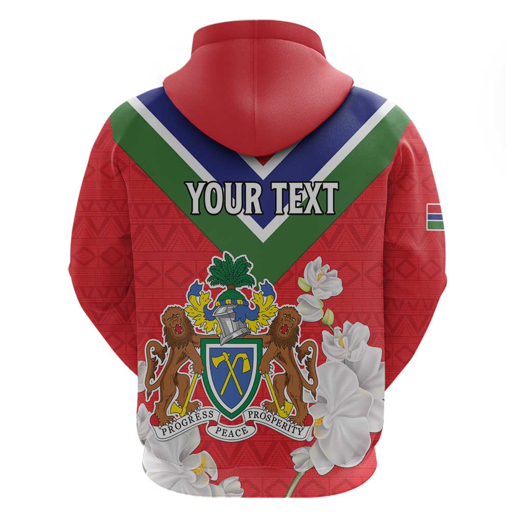 Personalized Gambia Hoodie Coat Of Arms - African Pattern