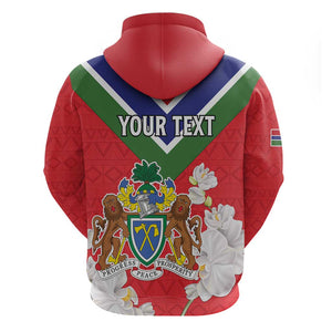 Personalized Gambia Hoodie Coat Of Arms - African Pattern
