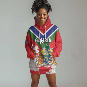 Personalized Gambia Hoodie Dress Coat Of Arms - African Pattern