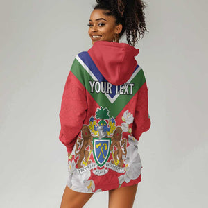 Personalized Gambia Hoodie Dress Coat Of Arms - African Pattern