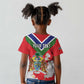 Personalized Gambia Kid T shirt Coat Of Arms - African Pattern