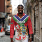 Personalized Gambia Long Sleeve Button Shirt Coat Of Arms - African Pattern
