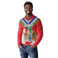 Personalized Gambia Long Sleeve Polo Shirt Coat Of Arms - African Pattern