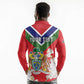 Personalized Gambia Long Sleeve Polo Shirt Coat Of Arms - African Pattern
