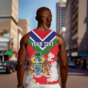 Personalized Gambia Men Tank Top Coat Of Arms - African Pattern