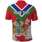 Personalized Gambia Polo Shirt Coat Of Arms - African Pattern