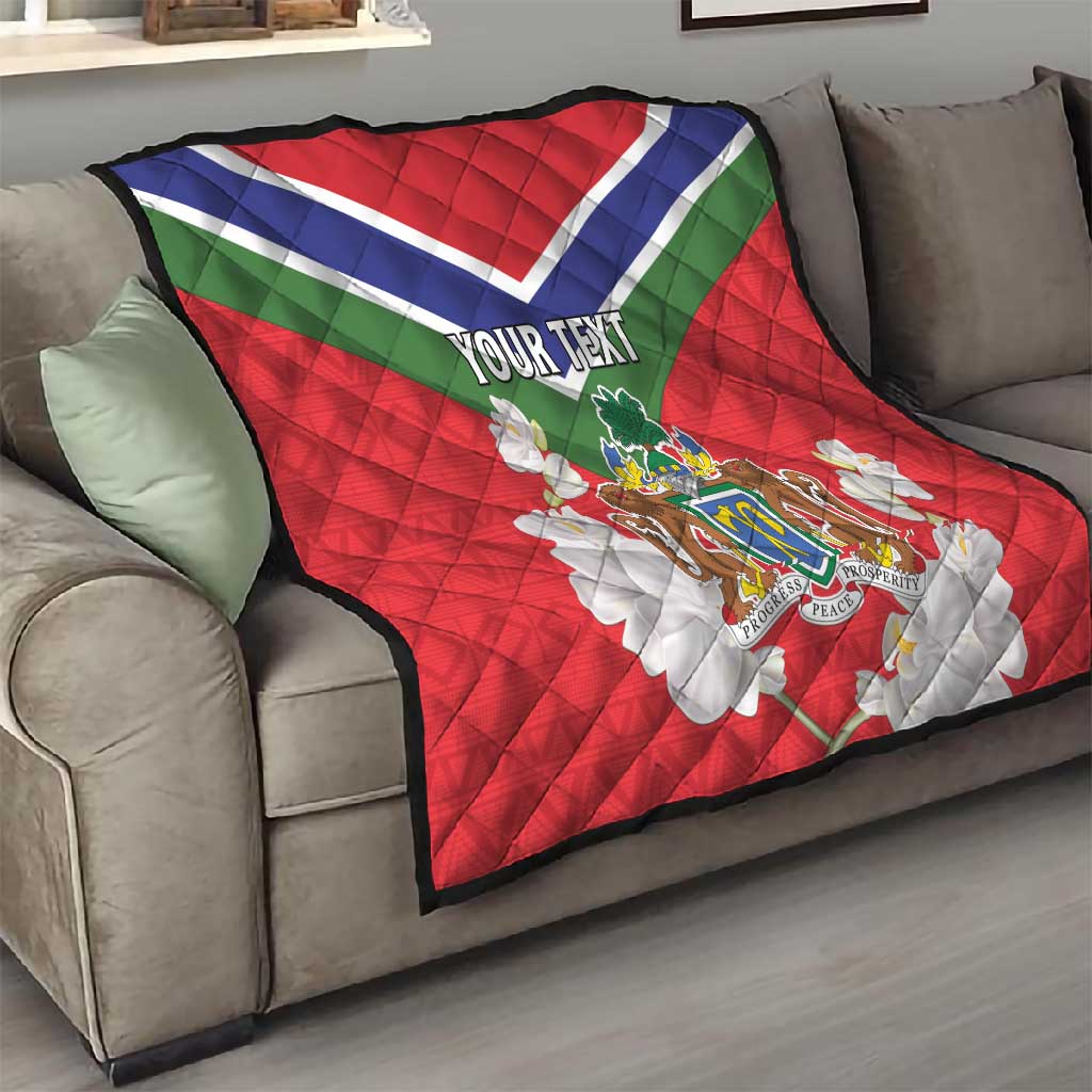 Personalized Gambia Quilt Coat Of Arms - African Pattern