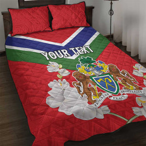 Personalized Gambia Quilt Bed Set Coat Of Arms - African Pattern
