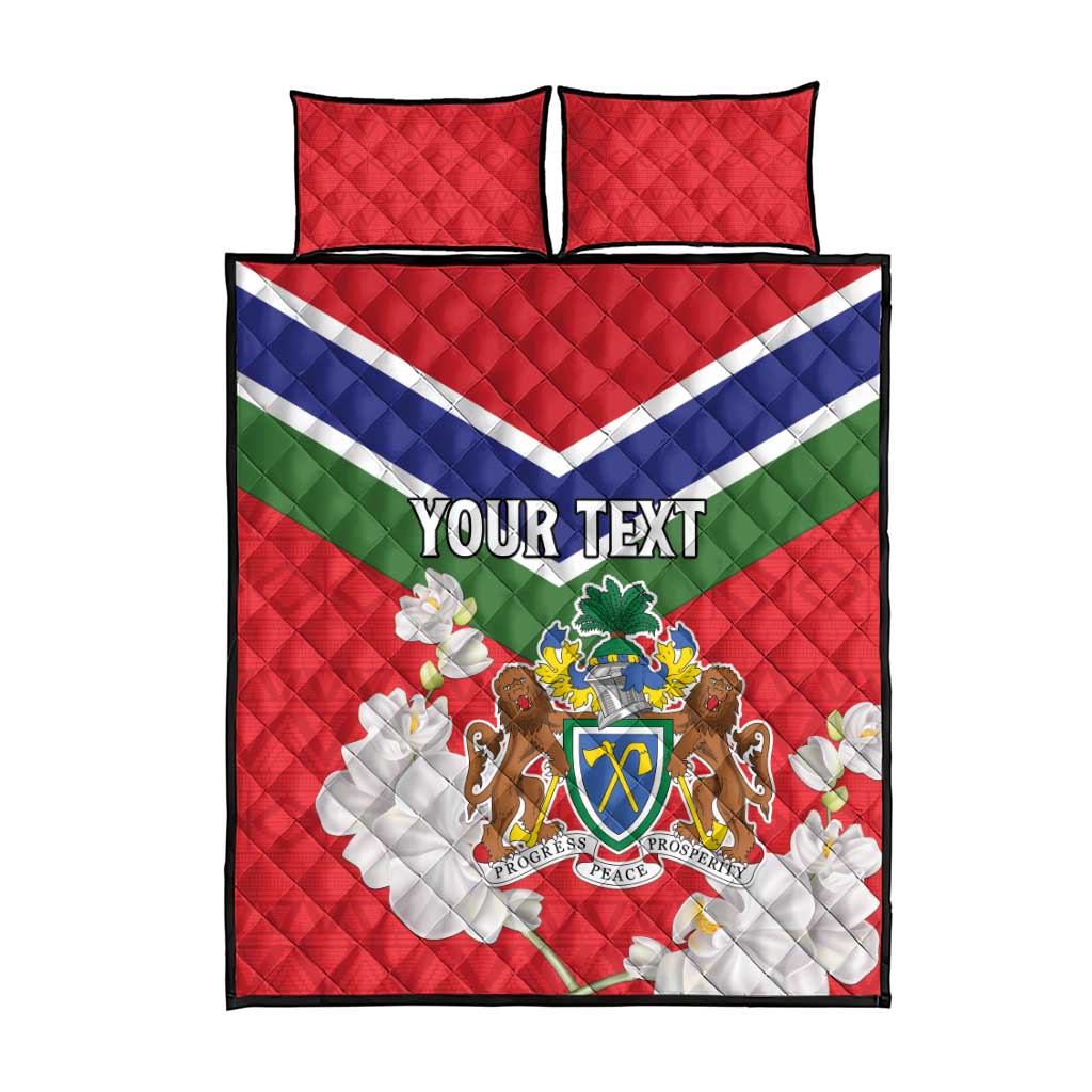 Personalized Gambia Quilt Bed Set Coat Of Arms - African Pattern