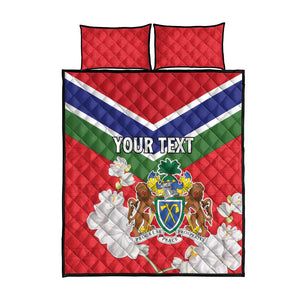Personalized Gambia Quilt Bed Set Coat Of Arms - African Pattern