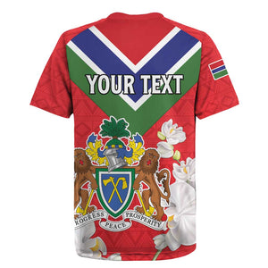 Personalized Gambia Rugby Jersey Coat Of Arms - African Pattern