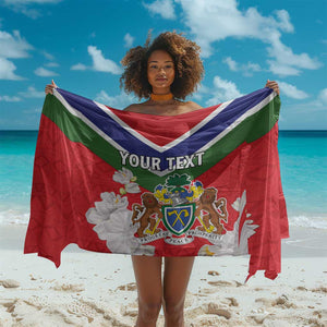 Personalized Gambia Sarong Coat Of Arms - African Pattern
