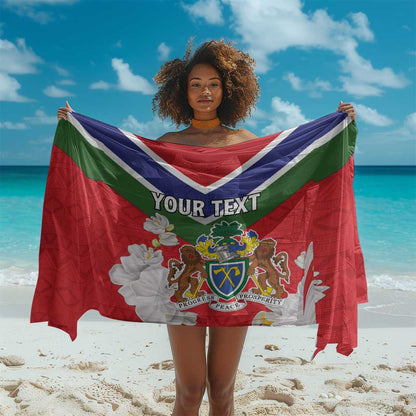 Personalized Gambia Sarong Coat Of Arms - African Pattern