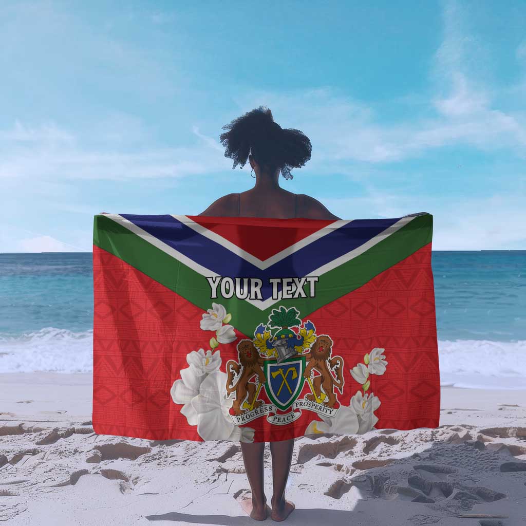 Personalized Gambia Sarong Coat Of Arms - African Pattern