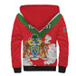 Personalized Gambia Sherpa Hoodie Coat Of Arms - African Pattern