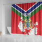 Personalized Gambia Shower Curtain Coat Of Arms - African Pattern