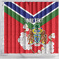 Personalized Gambia Shower Curtain Coat Of Arms - African Pattern