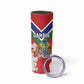 Personalized Gambia Skinny Tumbler Coat Of Arms - African Pattern