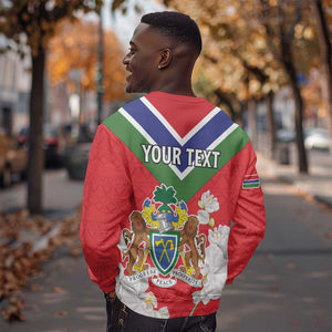Personalized Gambia Sweatshirt Coat Of Arms - African Pattern