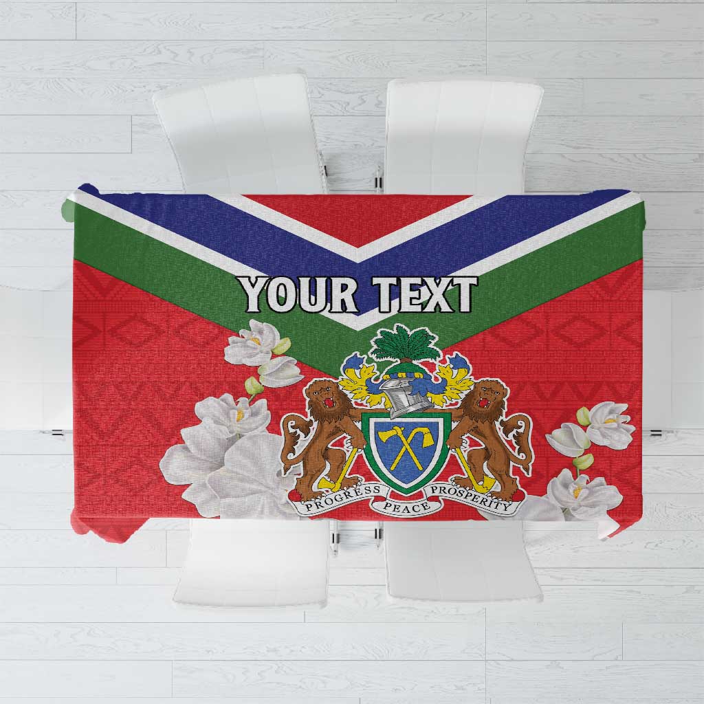 Personalized Gambia Tablecloth Coat Of Arms - African Pattern