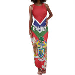 Personalized Gambia Tank Maxi Dress Coat Of Arms - African Pattern