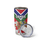 Personalized Gambia Tumbler Cup Coat Of Arms - African Pattern