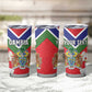 Personalized Gambia Tumbler Cup Coat Of Arms - African Pattern