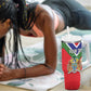 Personalized Gambia Tumbler With Handle Coat Of Arms - African Pattern