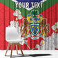 Personalized Gambia Window Curtain Coat Of Arms - African Pattern