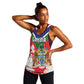 Personalized Gambia Women Racerback Tank Coat Of Arms - African Pattern
