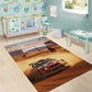 Personalized Kenya Safari Racing Car Area Rug Come On Kenyan