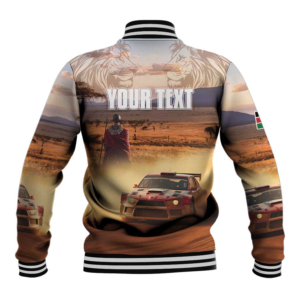 Personalized Kenya Safari Racing Car Baseball Jacket Come On Kenyan