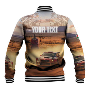 Personalized Kenya Safari Racing Car Baseball Jacket Come On Kenyan