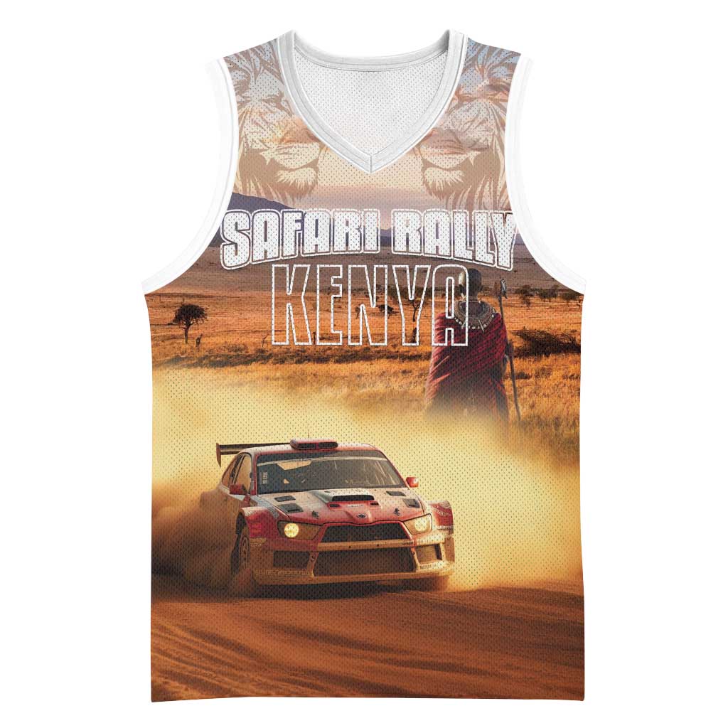Personalized Kenya Safari Racing Car Basketball Jersey Come On Kenyan - African Pride