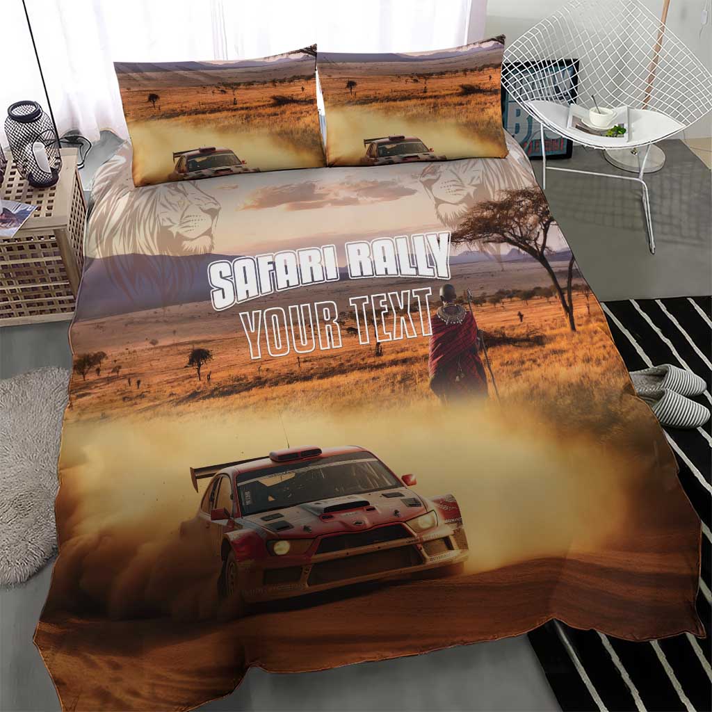 Personalized Kenya Safari Racing Car Bedding Set Come On Kenyan