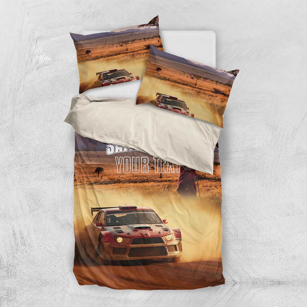 Personalized Kenya Safari Racing Car Bedding Set Come On Kenyan